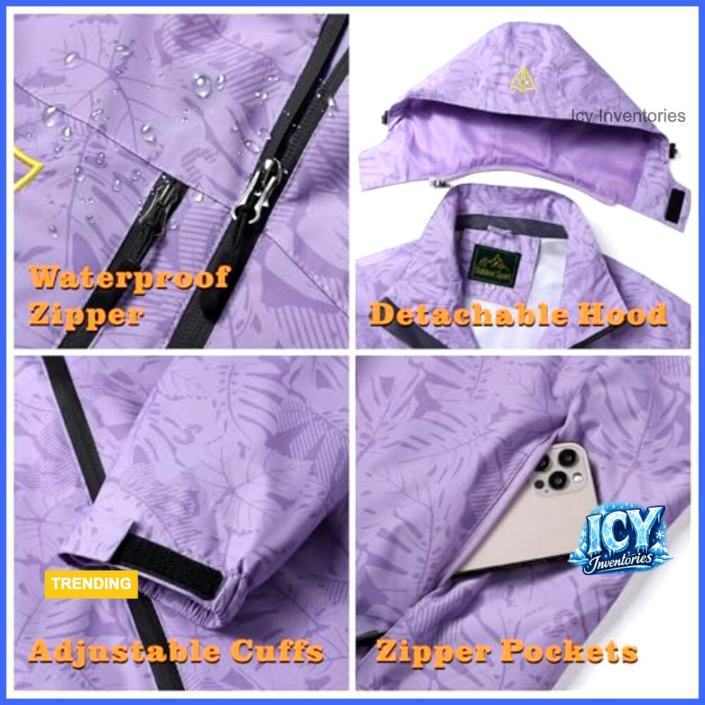 Waterproof Windproof Rain Jacket Lightweight Pack… - image 4